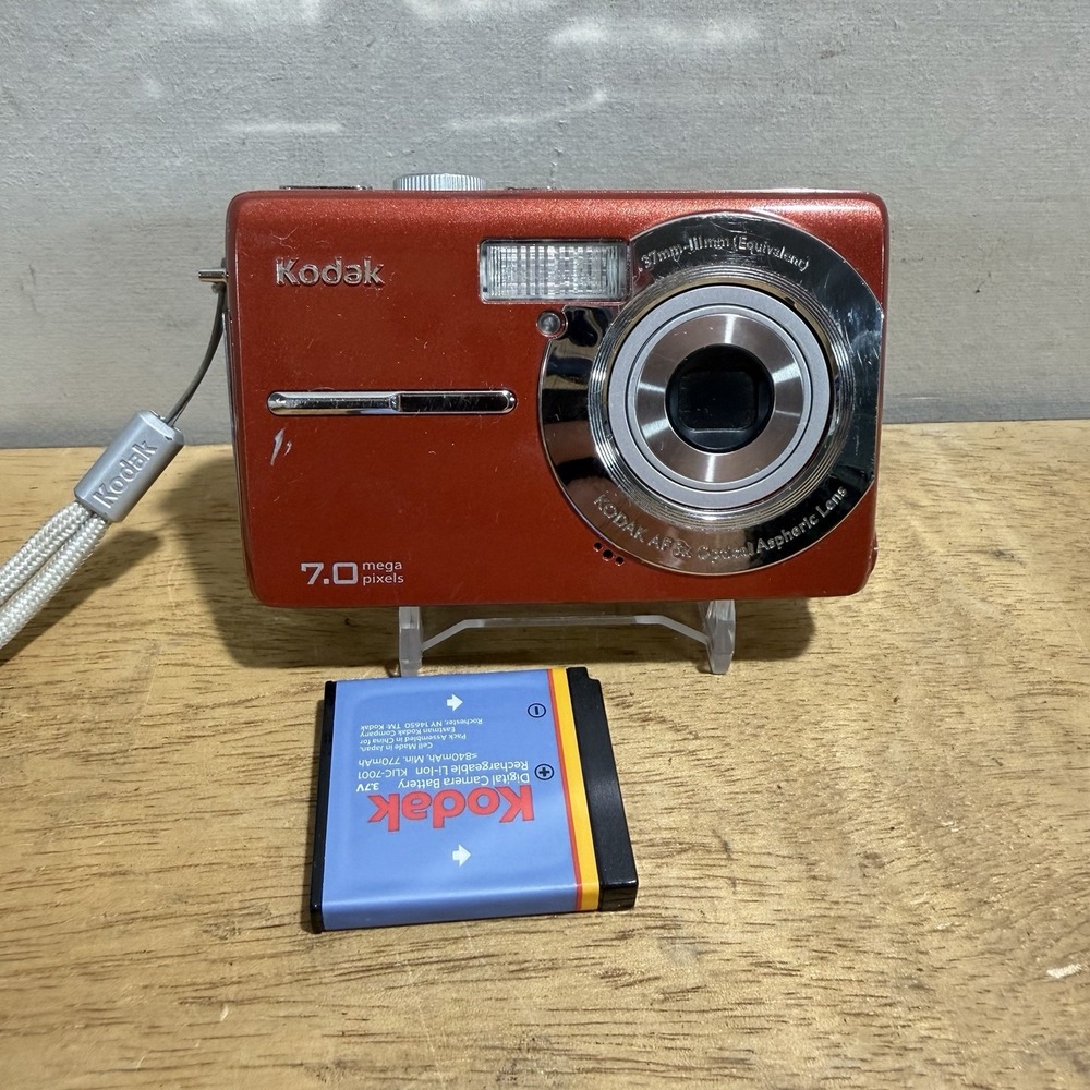 Kodak Easyshare M753 7MP Orange Digital Camera Point & Shoot Tested Y2K CB